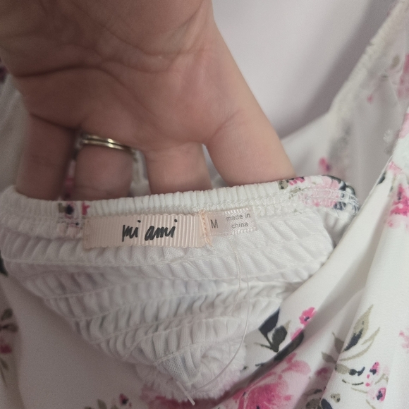 NWOT Francescas Medium Floral White Dress - Picture 5 of 5